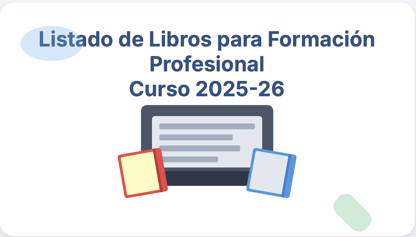Listado de Libros para Formación Profesional -curso 2025-26